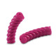 Acryl tube twisted kraal 32x8mm Magenta pink